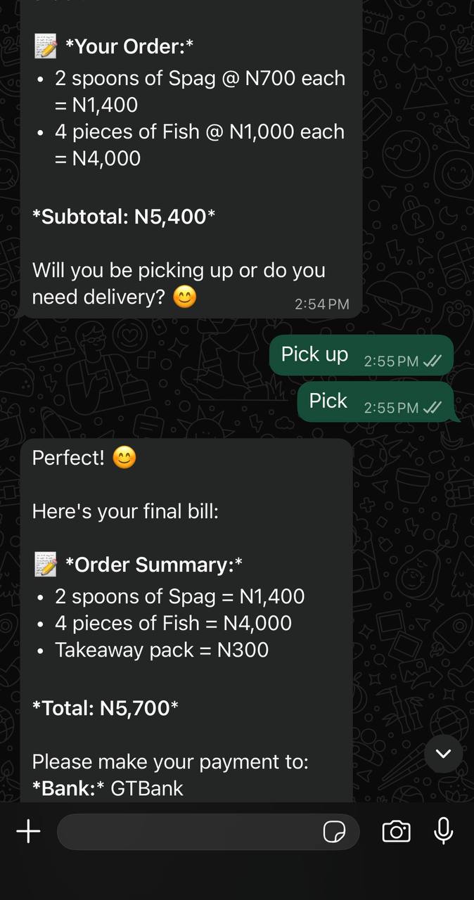Customer Ordering Flow